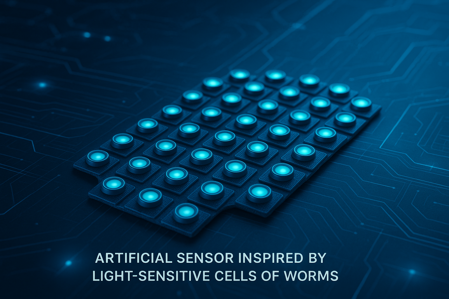 Concepto de sensor artificial inspirado en células fotosensibles de gusanos
