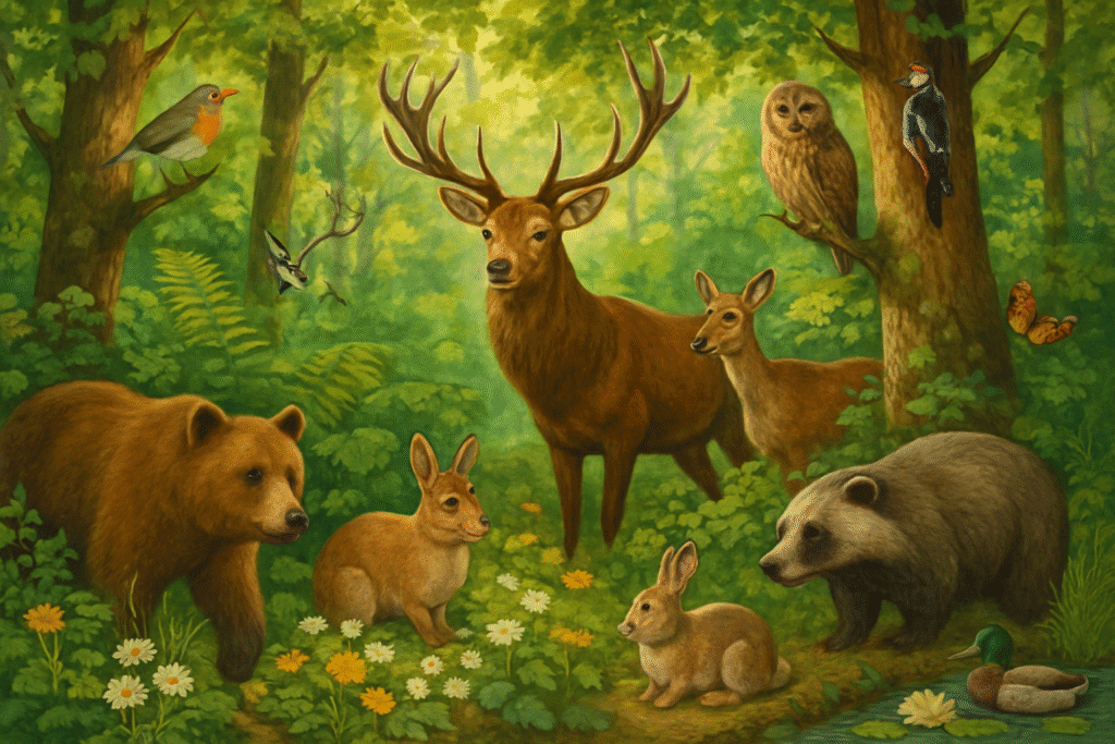 Biodiversidad en los bosques.