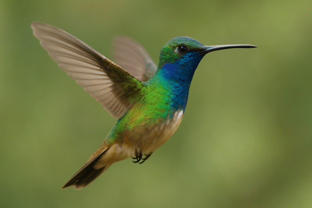Colibrí utilizando el campo magnético de la Tierra