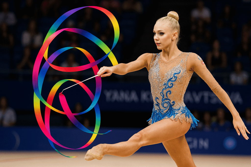 Yana Kudryavtseva ejecutando rizado de cinta