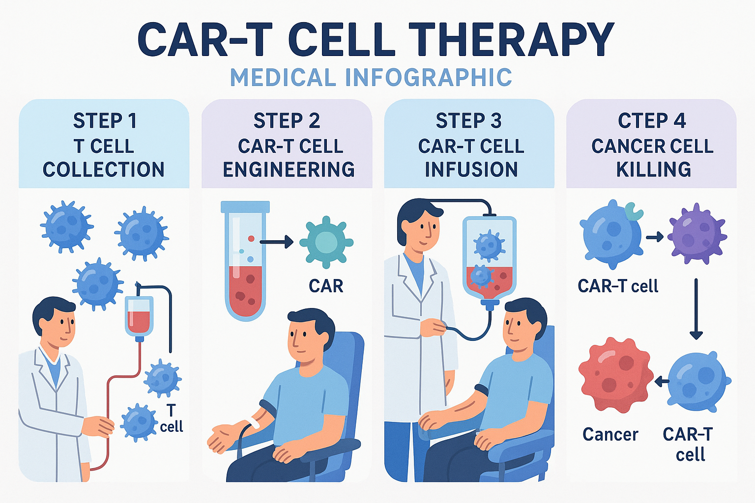 esquema del proceso CAR-T