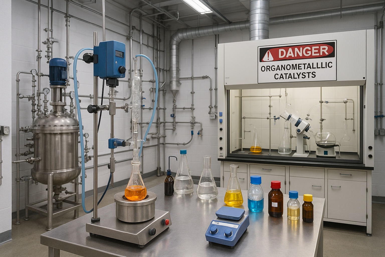 laboratorio industrial de síntesis química