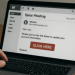 Ataque de spear phishing en computadora
