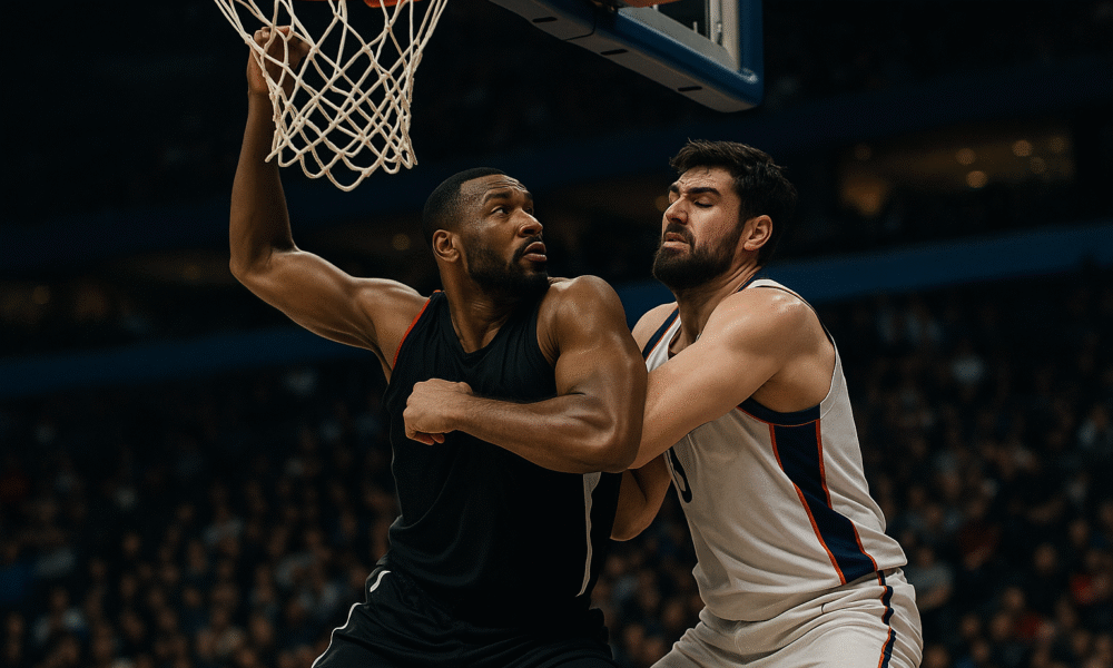 Jugador dominando en la pintura