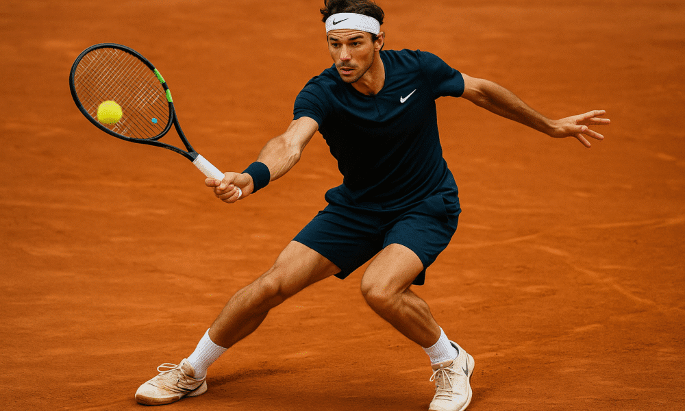 tenista ejecutando golpe de derecha inside-out