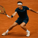 tenista ejecutando golpe de derecha inside-out